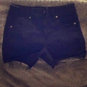 American Eagle Black hi rise shorts